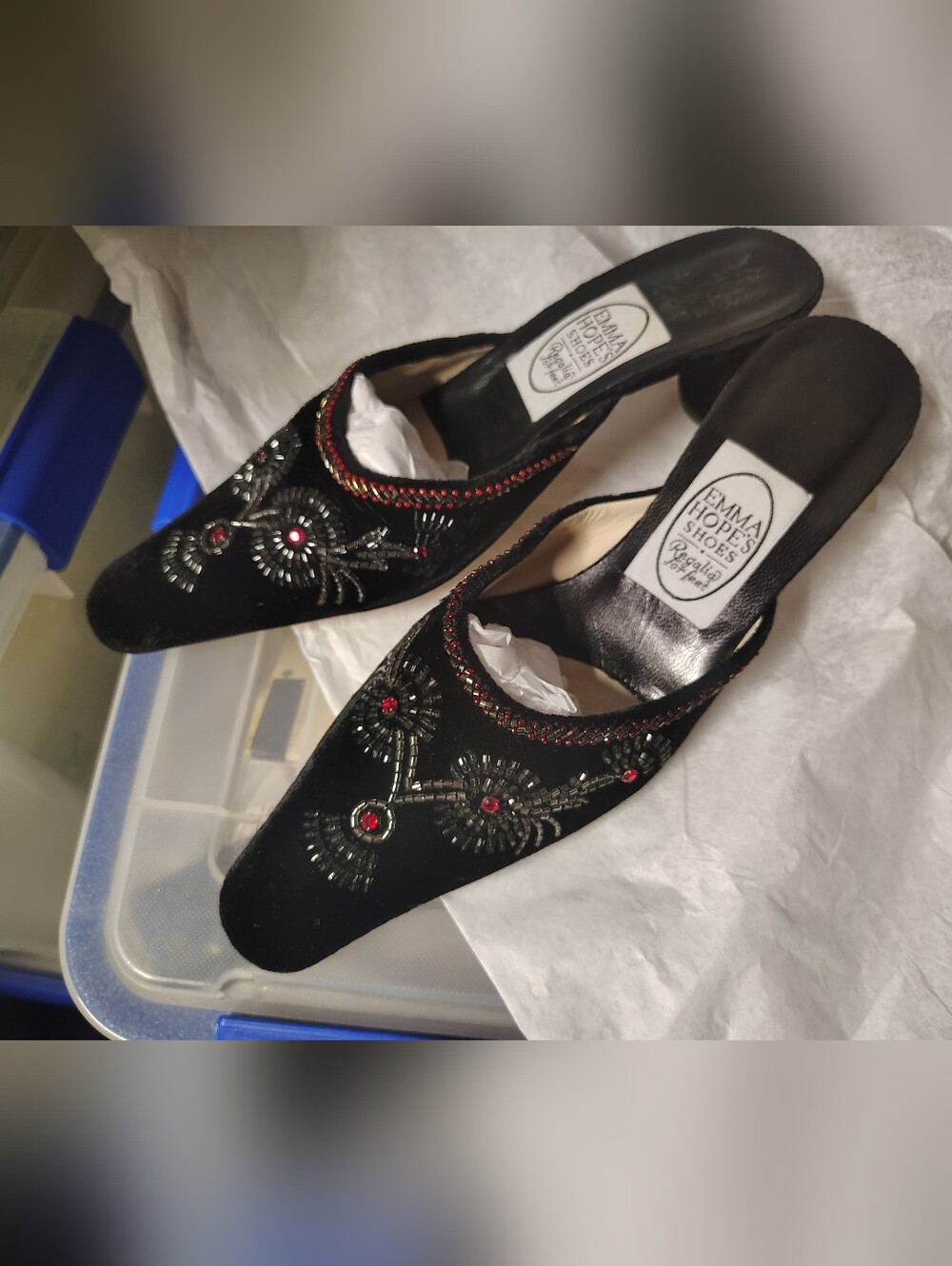 Emma Hope's Velvet Sequin Mule - NWOB 7/37 - Picture 2 of 7